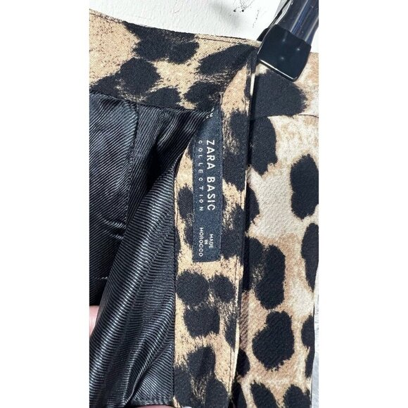 Zara Basic Collection Leopard Print Mini Skirt, Bold Statement Piece, Size M - Picture 10 of 10